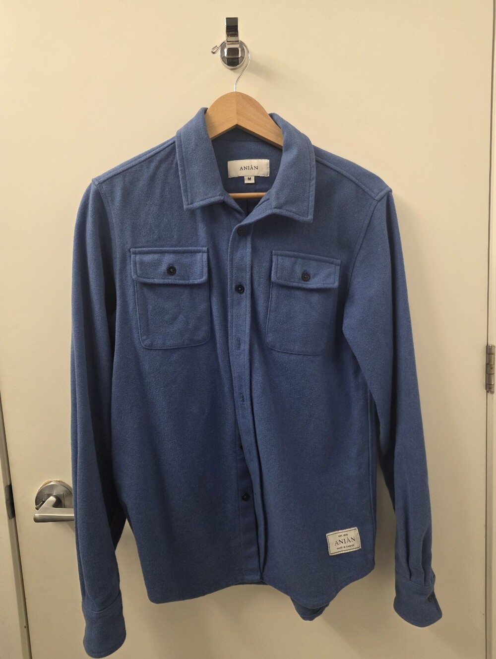 Anian Men's Blue Twill Shirt Jacket